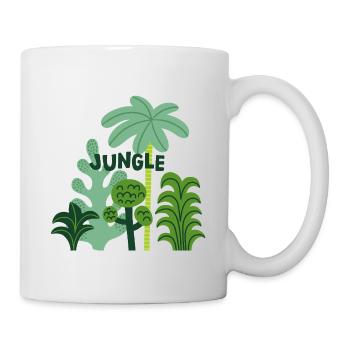 Conception estivale des plantes tropicales de la nature de la jungle - Mug blanc - blanc - Droite