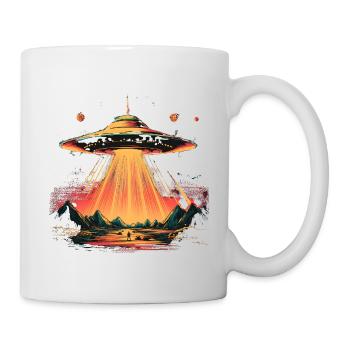 UFO arc over mountains - Mug - white - Right