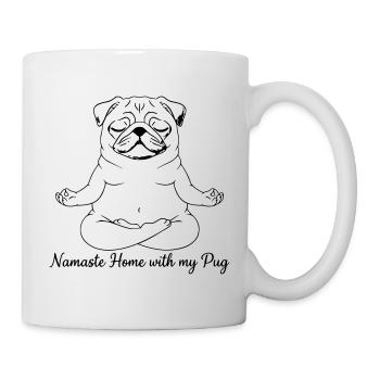 Namaste Home With My Pug Yoga - Mug - white - Right