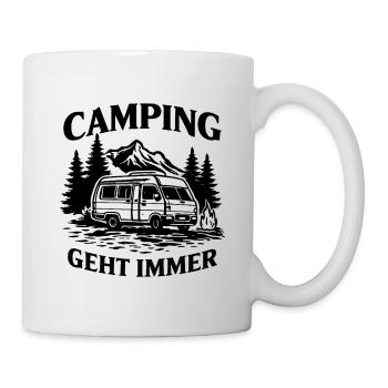 Camping geht immer Camper Wohnmobil Outdoor - Tasse - Weiß - Rechts