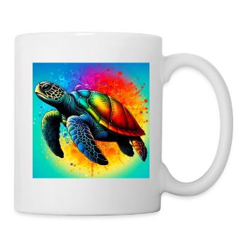 tortue - Mug blanc - blanc - Droite