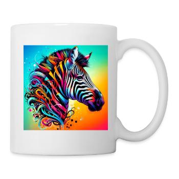 Zebra - Tasse - Weiß - Rechts