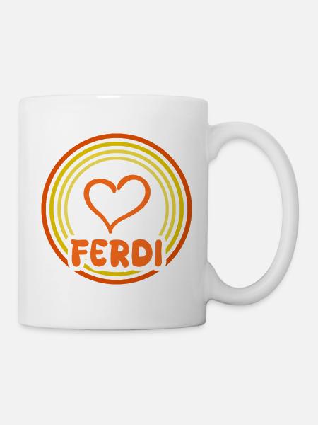 Geschenkidee Ferdi - Tasse - Weiß