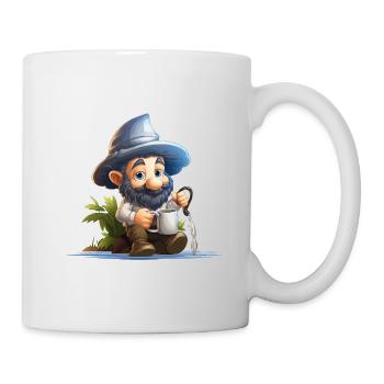 Gardener's gnome by the water - Mug - white - Right