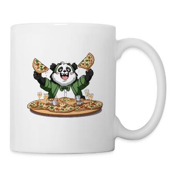 Panda Pizza Fest - Tasse - Weiß - Rechts