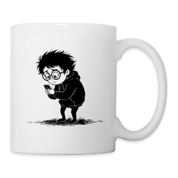 Child Hoodie Smartphone Solitude Manga - Mug - white - Right