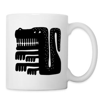 Tribal Geometric Spirit Animal Silhouette - Mug - white - Right