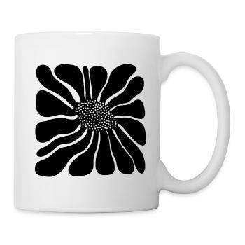 Audace, abstrait et rétro Bloom - Mug blanc - blanc - Droite