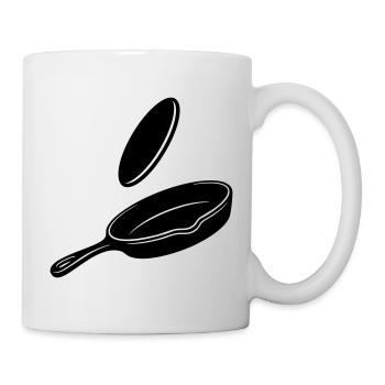 Pancake Flip Skillet Silhouette - Mug - white - Right