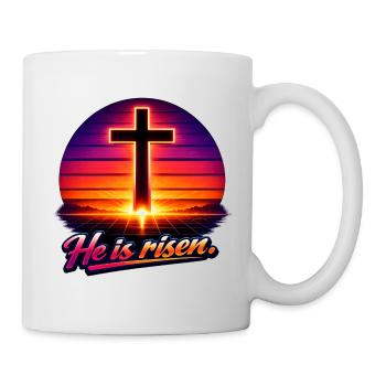 he is risen retro - Mug - white - Right