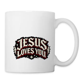 Jesus loves you - Tasse - Weiß - Rechts