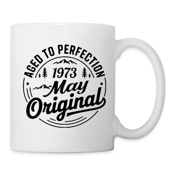 Mai 1973 – Legende der Gipfel und Berge - Tasse - Weiß - Rechts