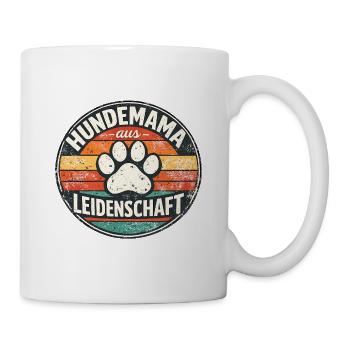 Hundemama Leidenschaft Retro-Paw - Tasse - Weiß - Rechts