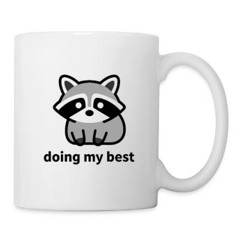 Doing My Best Sad Raccoon Shirt - Mug - white - Right