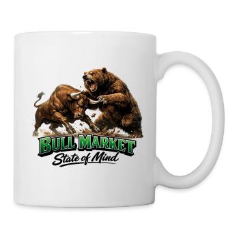 Bull Market State of Mind – Bull vs. Bear Design - Mug - white - Right
