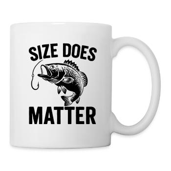 Size Does Matter - Funny Angler T-Shirt - Mug - white - Right