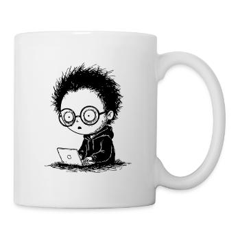 Gamer Laptop Nuit-Blanche Absorption Manga - Tasse - Weiß - Rechts
