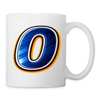 Nummer 0 Fußball Trikot Design Sportlich Stil  - Tasse - Weiß - Rechts