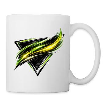 Trikot Design Streifen Grün Gelb Sportlich Stil - Tasse - Weiß - Rechts