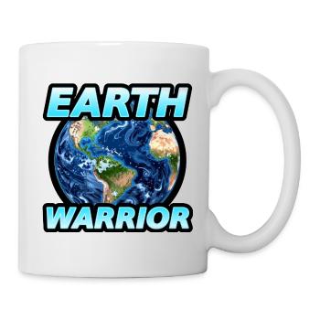 Earth Warrior Y2K Eco Punk Statement Shirt - Tasse - Weiß - Rechts