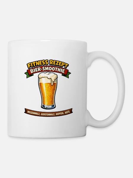 Fitness Rezept Bier-Smoothie - Tasse - Weiß