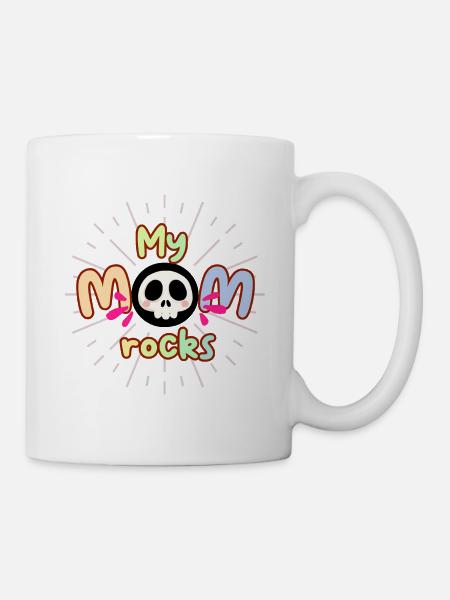 Mom Rocks Vektor - Tasse - Weiß