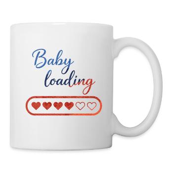 Baby Loading: Herz-Countdown - Tasse - Weiß - Rechts