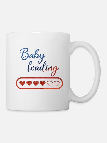 Baby Loading: Herz-Countdown - Tasse - Weiß