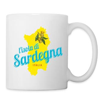 Sardinien Olive Italien Insel Vintage Souvenir - Tasse - Weiß - Rechts