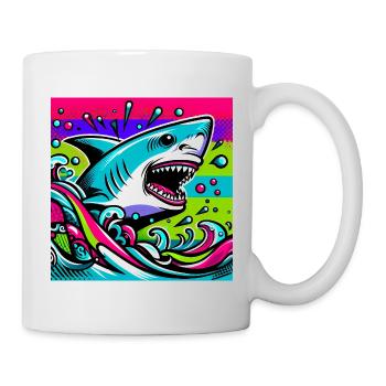 Hai - Tasse - Weiß - Rechts