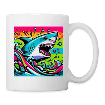 Hai - Tasse - Weiß - Rechts