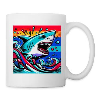 Hai - Tasse - Weiß - Rechts