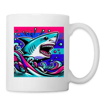 Hai - Tasse - Weiß - Rechts