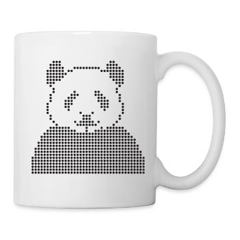 Portrait géométrique de panda dots - Mug blanc - blanc - Droite