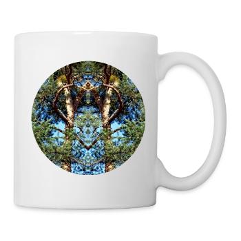 Cœur du Mandala de la Nature dans l’Arbre - Mug blanc - blanc - Droite