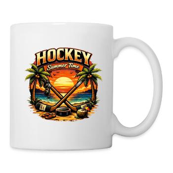 Hockey in paradise at sunset - Mug blanc - blanc - Droite