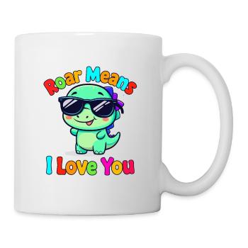 Roar Means I Love You Dino - Mug - white - Right