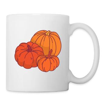 Cartoon-Stil Kürbisse - Tasse - Weiß - Rechts