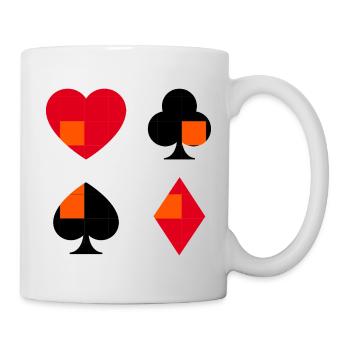 Sammlung geometrischer Kartenanzüge - Tasse - Weiß - Rechts