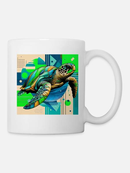 Schildkröte - Tasse - Weiß