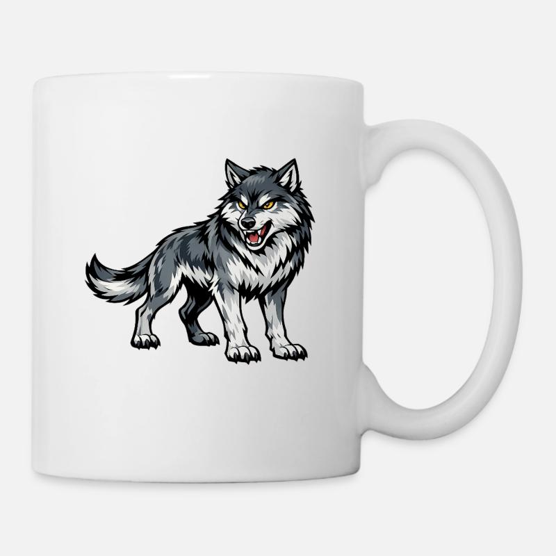 Illustration du Loup et du Fantôme - Mug blanc - blanc