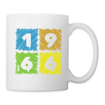 Écussons colorés pour le 60e anniversaire depuis 05/1966 - Mug blanc - blanc - Droite