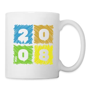 18. Écussons de Farbige du Geburtstag depuis 05/2008 - Mug blanc - blanc - Droite