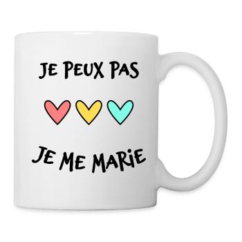 JE PEUX PAS. MARIE. FUTUR MARIE. EVJF. TEAM. TEAM  - Mug blanc - blanc - Droite
