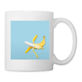 Banana Slip Funny Humor Design Minimal - Mug - white - Right