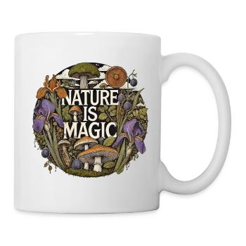 Nature Is Magic: Pilze & Flora Circle - Tasse - Weiß - Rechts