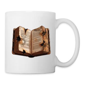 Livre ouvert détruit, lire - Mug blanc - blanc - Droite