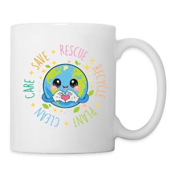 Save Rescue Recycle Plant Clean Care Eco - Mug - white - Right
