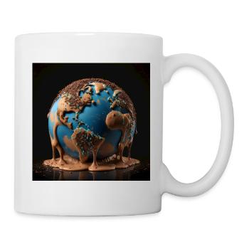 Terre fondante faite de chocolat - Mug blanc - blanc - Droite