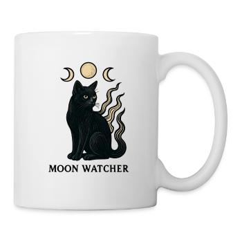 Chat Gardien de la Lune - Mug blanc - blanc - Droite